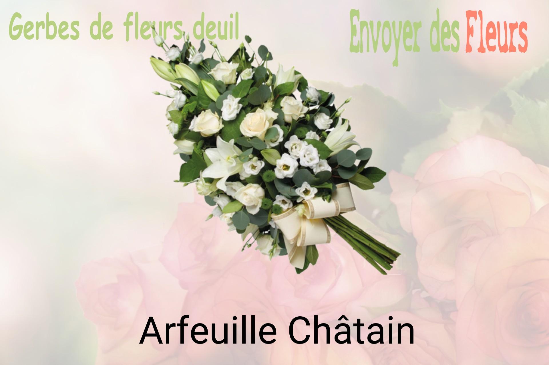 Gerbe de fleurs de deuil livrée à Arfeuille-Châtain
